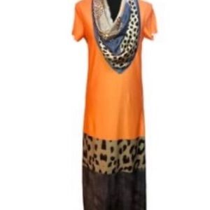 OC Order plus size S v-neck shirt maxi and scarf